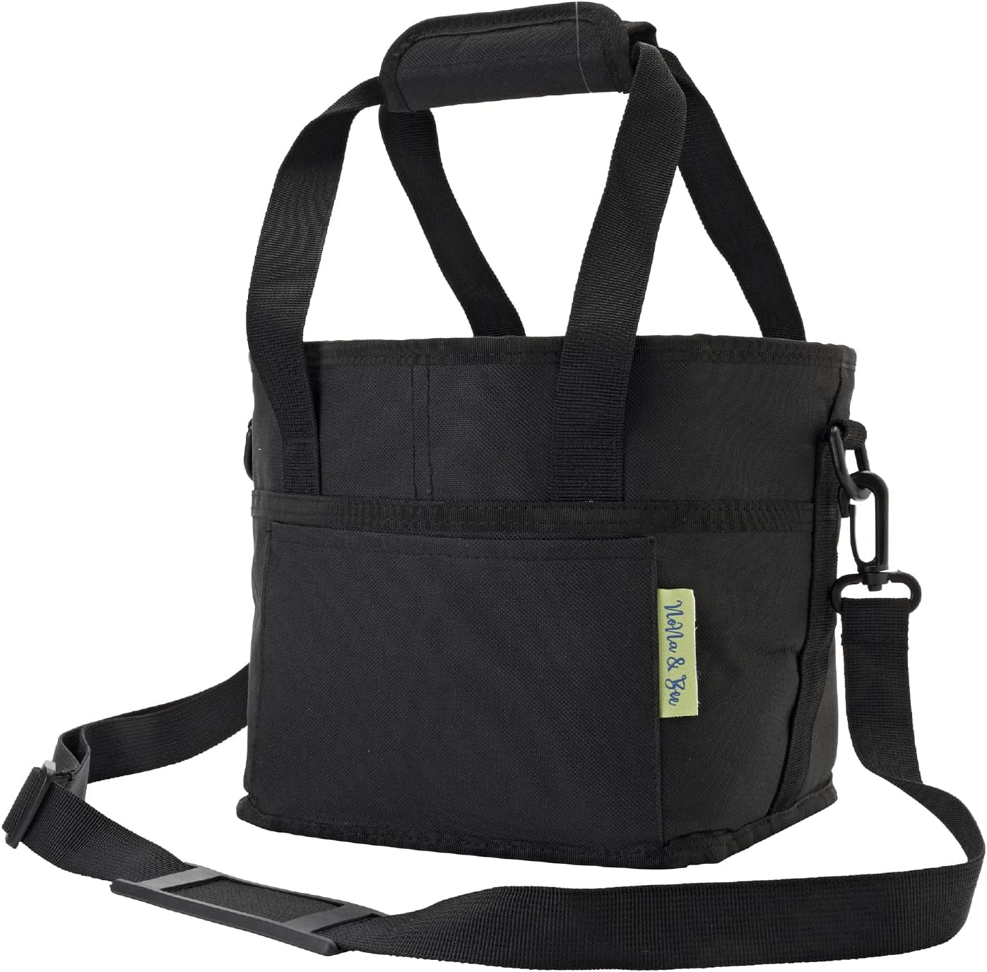 4 Water Bottle Holder with Strap | Family Size 4 Compartment Drink Bag, Multiple Tumbler Carrier Caddy | Adjustable Fits Large & Small Drinks | Hands Free, Won'T Tip over in Car